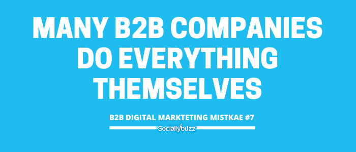 Many b2b companies do everything themselves